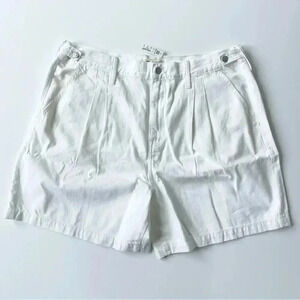 Madewell Plus The Harlow Pleated High-Rise Denim Shorts 100% Cotton Size 33 NWT